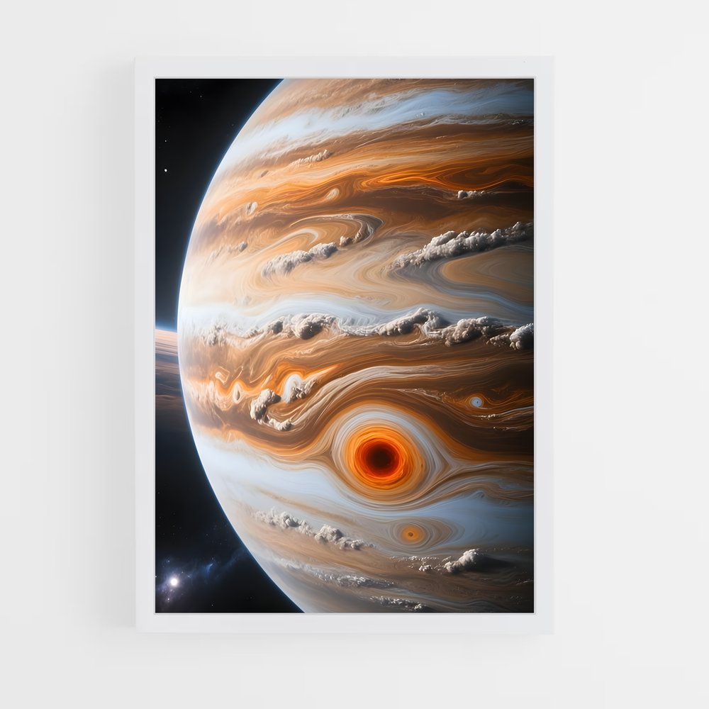 Poster Jupiter superbe tempête rouge captivante – affiche Système solaire (vue 3)